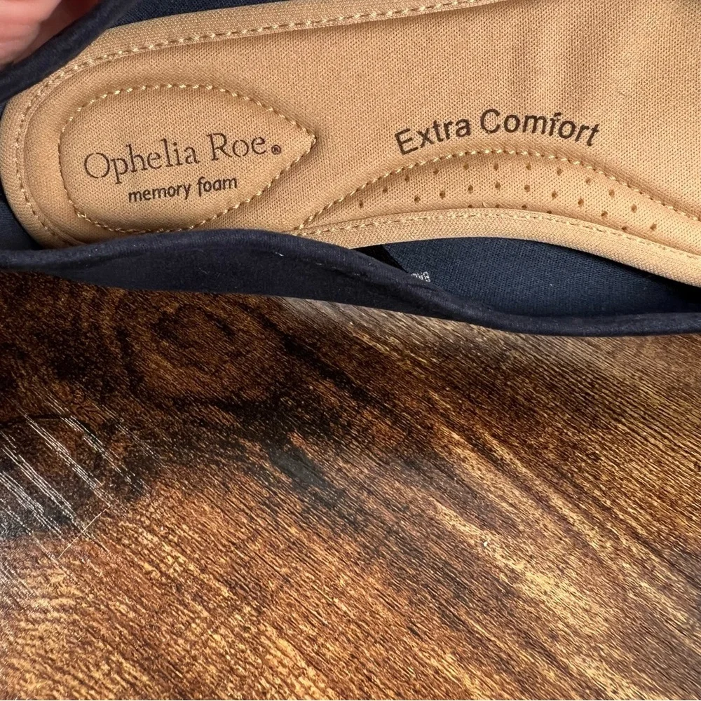 Ophelia Roe Flat Shoes Phoebe Slip On Blue Casual Point Toe Comfort women's 9.5‎